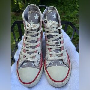 Converse Unisex Chuck Taylor Hi Tops American Flag USA Old Glory Men 4/ Womens 6